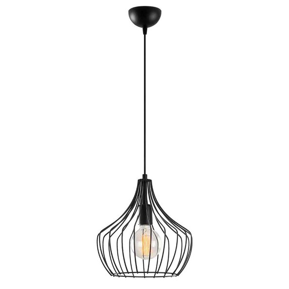 Mezop Metal Ceiling Pendant Light in Black