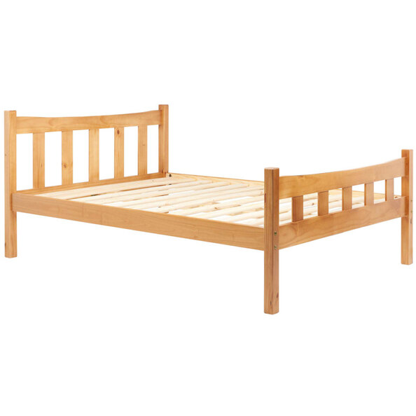 Miamian Wooden Small Double Bed In Antique Pine