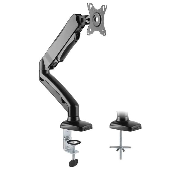 Midvale Single Arm Swivel Gas Spring Desk Mount Monitor Stand - Black