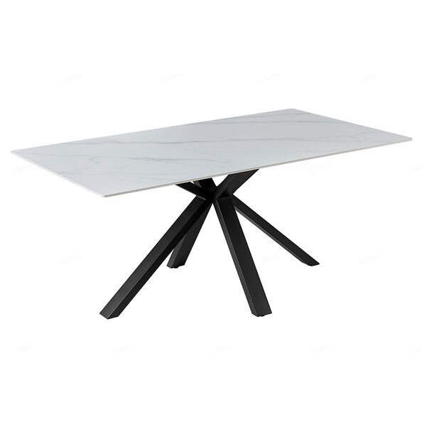 Milano Sintered Stone Dining Table In White