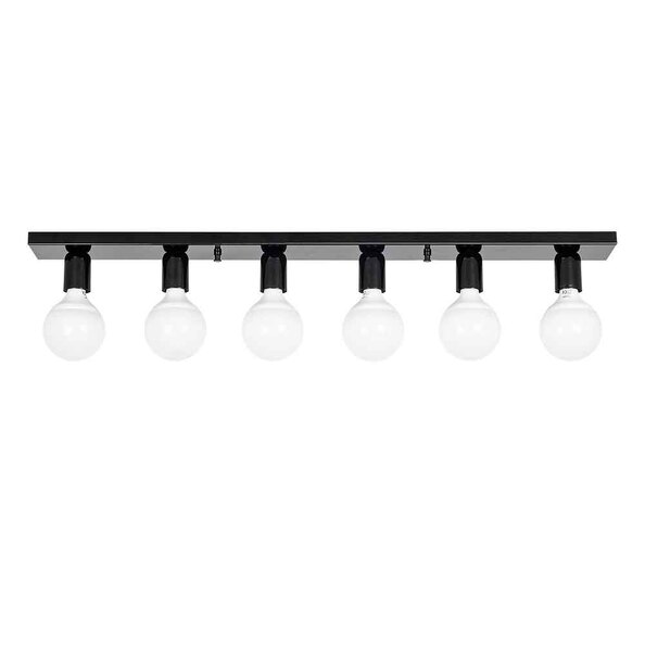 Mirro 6 Light Ceiling Light in Black