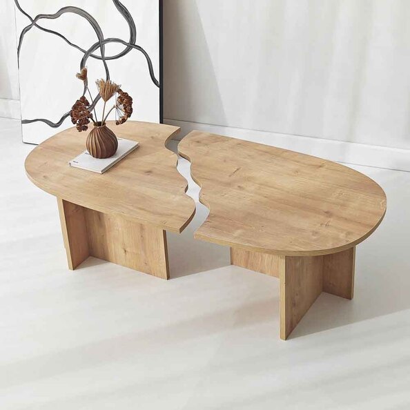 Missisipi Wooden Coffee Table in Sapphire Oak