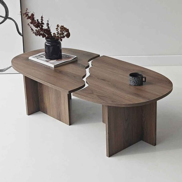 Missisipi Wooden Coffee Table in Walnut
