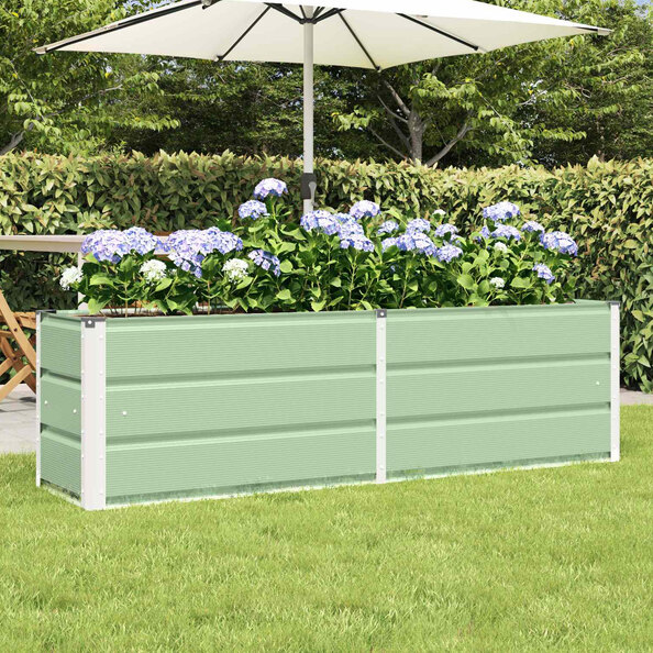 Modenza 160 x 45cm Garden Steel Planter In Green