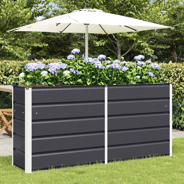 Modenza 160 x 75cm Garden Steel Planter In Anthracite