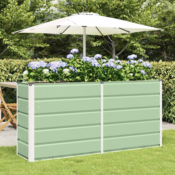 Modenza 160 x 75cm Garden Steel Planter In Green