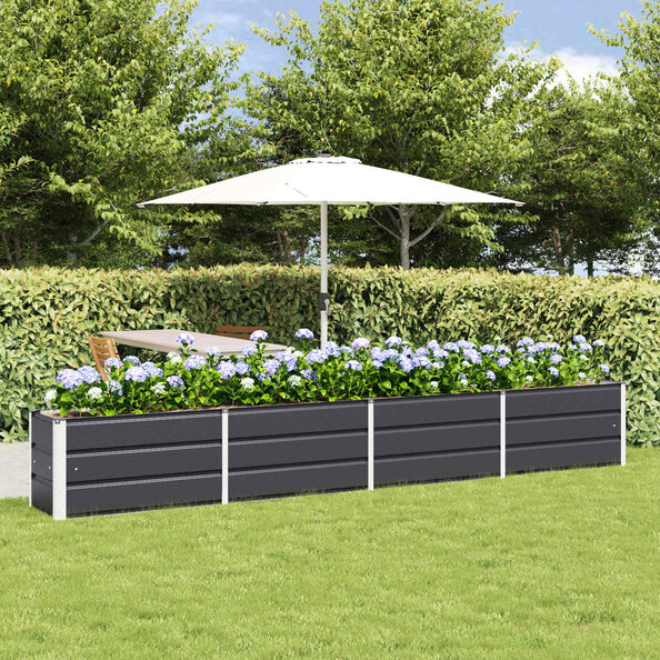 Modenza 320 x 45cm Garden Steel Planter In Anthracite