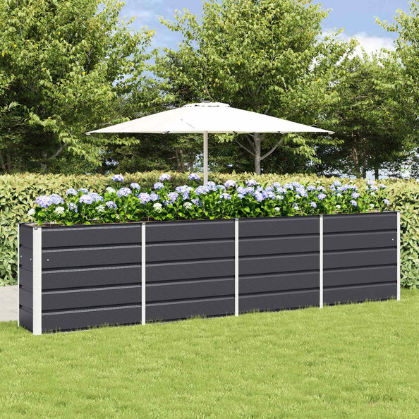 Modenza 320 x 75cm Garden Steel Planter In Anthracite