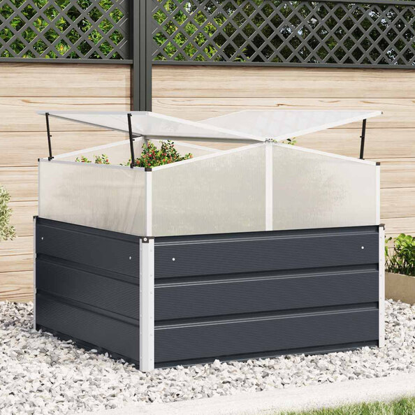 Modenza Garden Galvanised Steel Planter In Anthracite