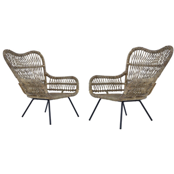 Kalausi Kubu Rattan Chair In Pair      
