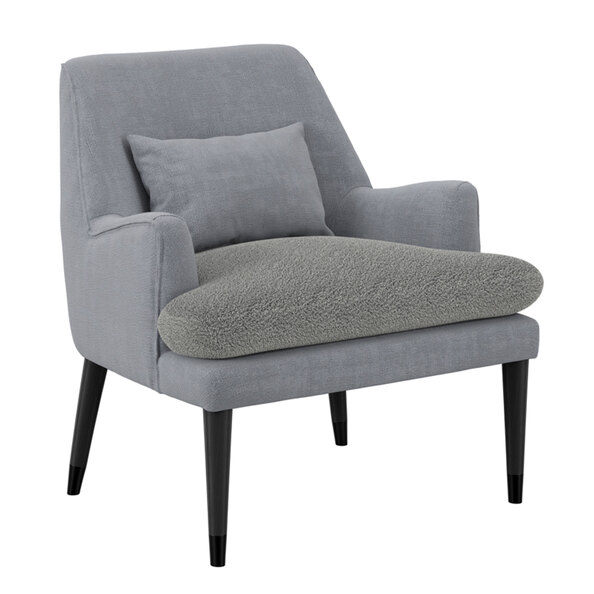 Monterey Fabric Bedroom Armchair Soft Grey