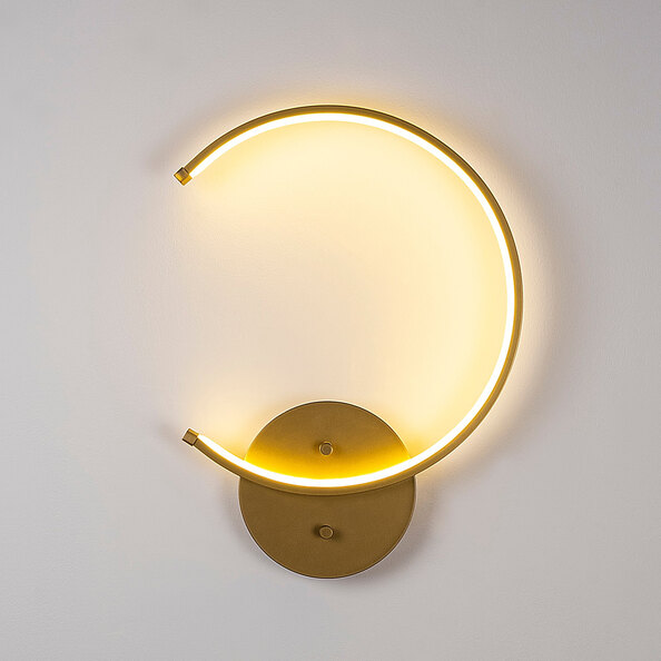 Moon Metal Wall Light in Gold