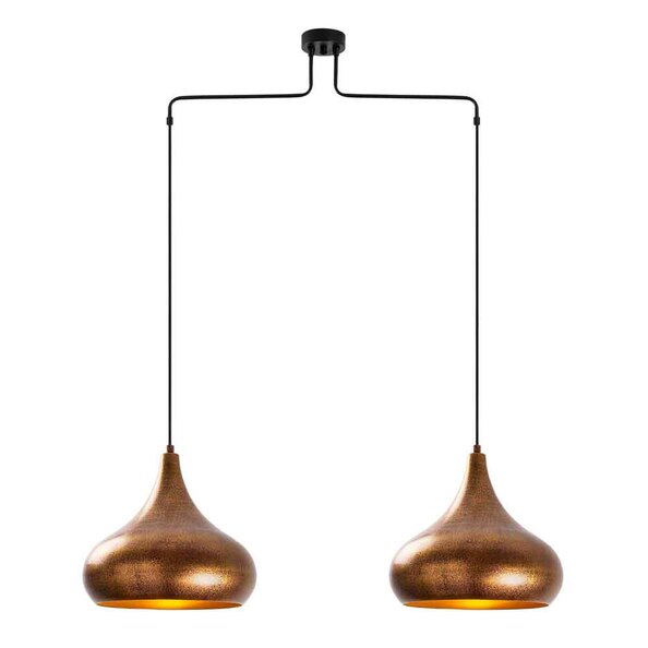 Muba 2 Light Metal Ceiling Pendant Light in Vintage