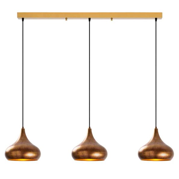 Muba 3 Light Metal Ceiling Pendant Light in Vintage