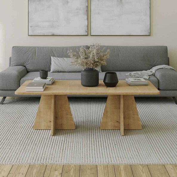 Mushroom Wooden Coffee Table in Sapphire Oak