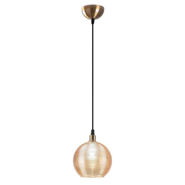 Muzo Metal Ceiling Pendant Light in Yellow and Vintage