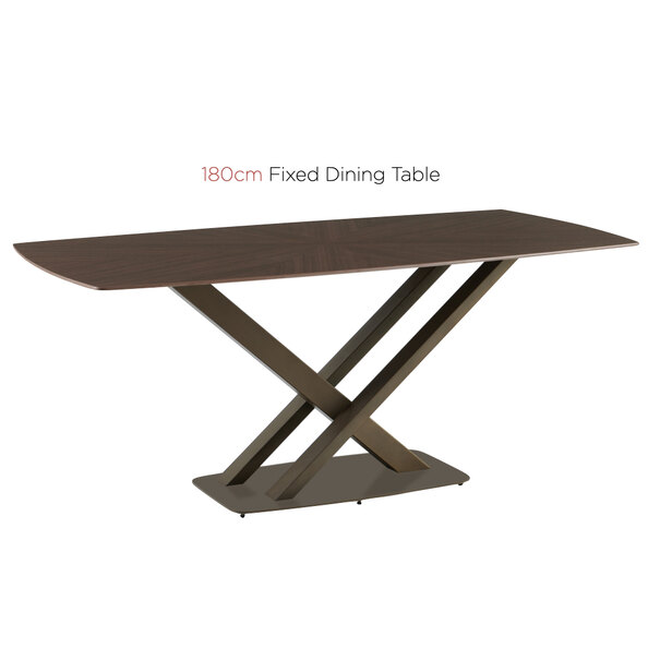 Myrex Rectangular Sintered Stone Dining Table in Walnut