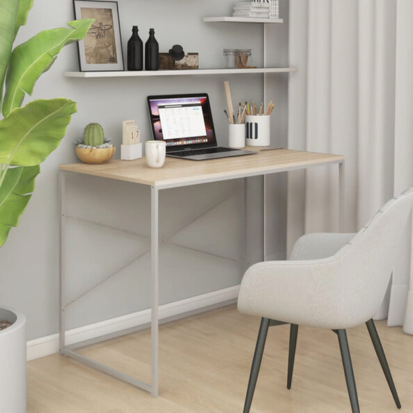 Nakano Wooden Laptop Desk In White And Oak