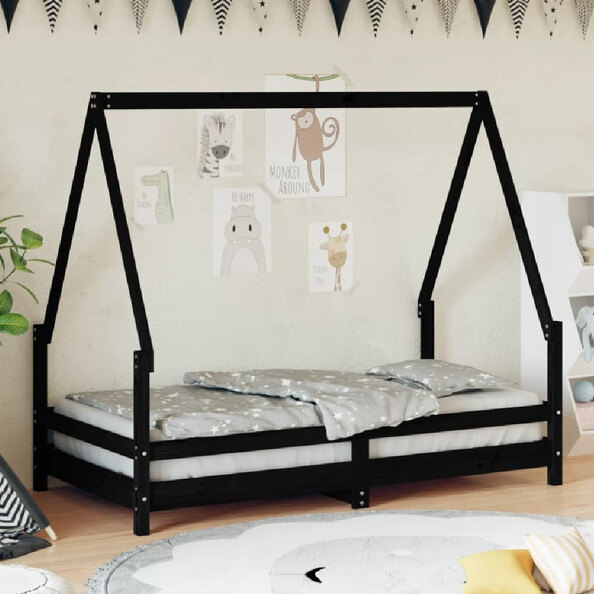 Narva 80x160cm Wooden Children Daybed In Black