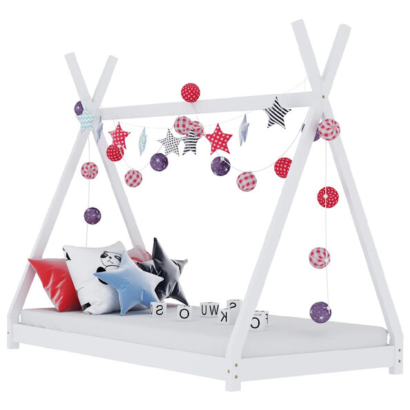 Natara Large Wooden Children Bed In White