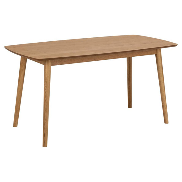 Nephi Wooden Rectangular Dining Table In Oak