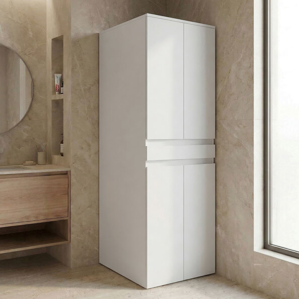 Neve Wooden Washing Machine Cabinet in Matte White