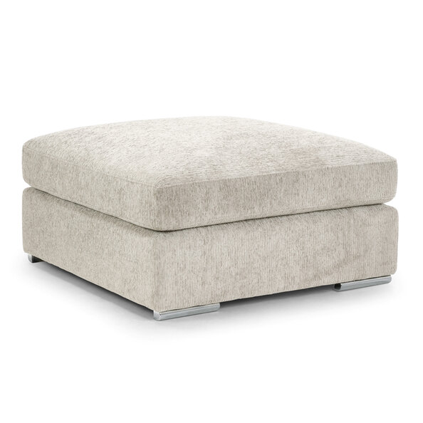 Newnan Fabric Foot Stool In Beige