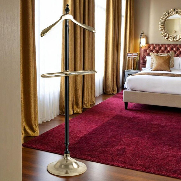 Nogales Metal Coat Stand In Gold And Black