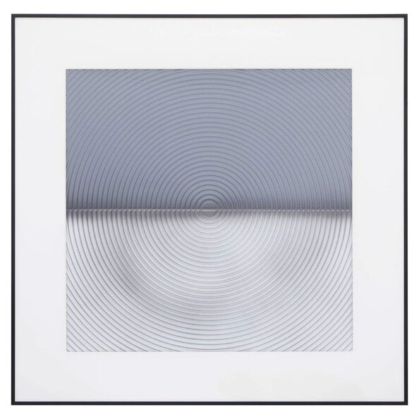 Noxen Wooden Carved Wall Art in Grey And White