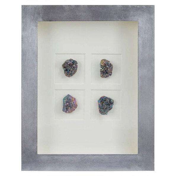 Noxen Wooden Stone Wall Art in Multicolour and Grey