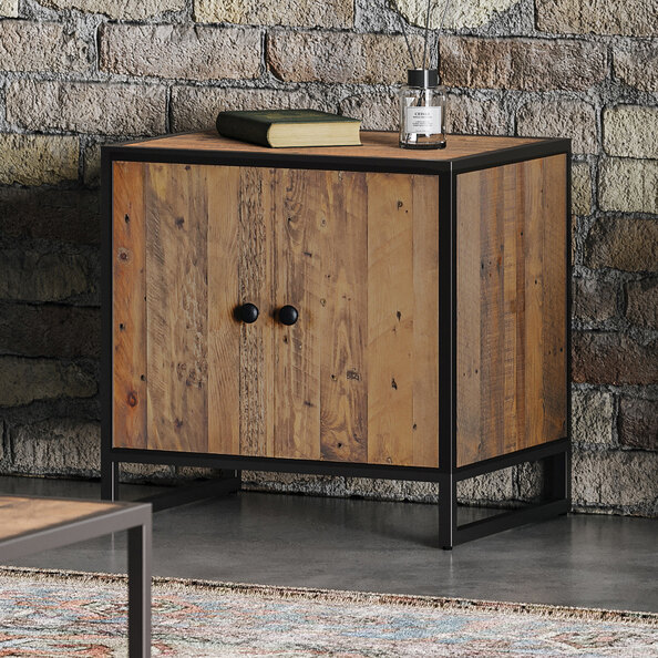 Olbia Wooden Storage Cabinet With 2 Doors In Oak