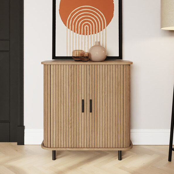 Orelan Wooden Storage Cabinet in Oak