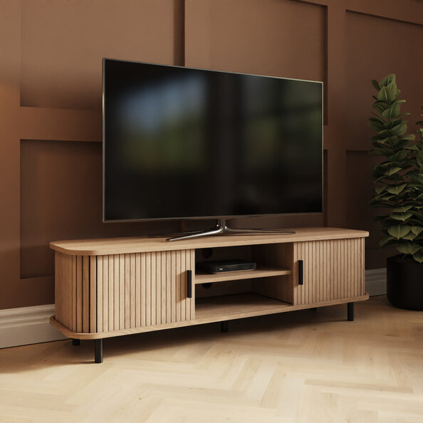 Orelan Wooden TV Stand in Oak