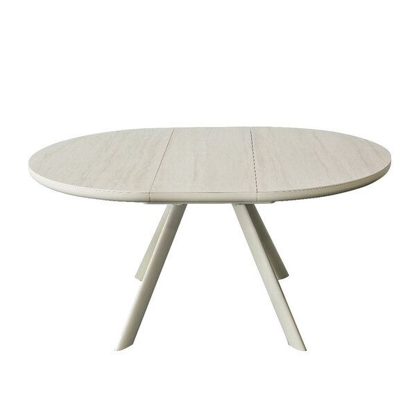 Orvion Wooden Extending Dining Table in Pebble Beige