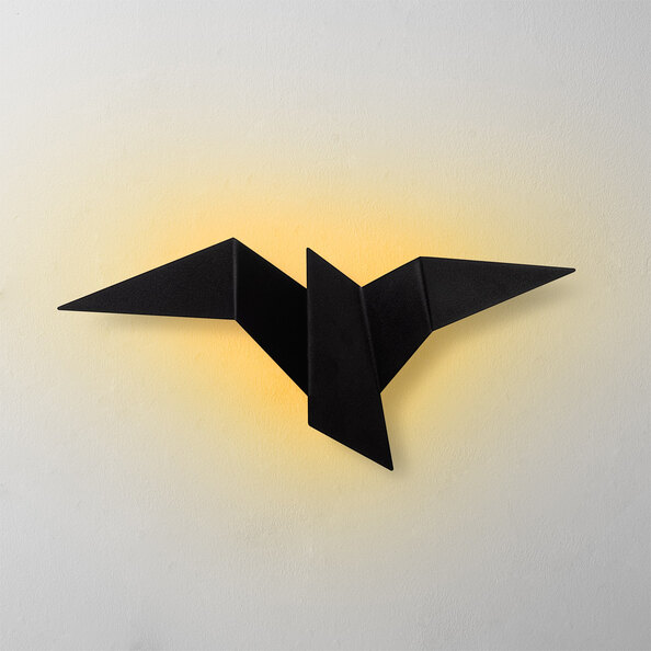 Pacali Large Metal Wall Light in Black
