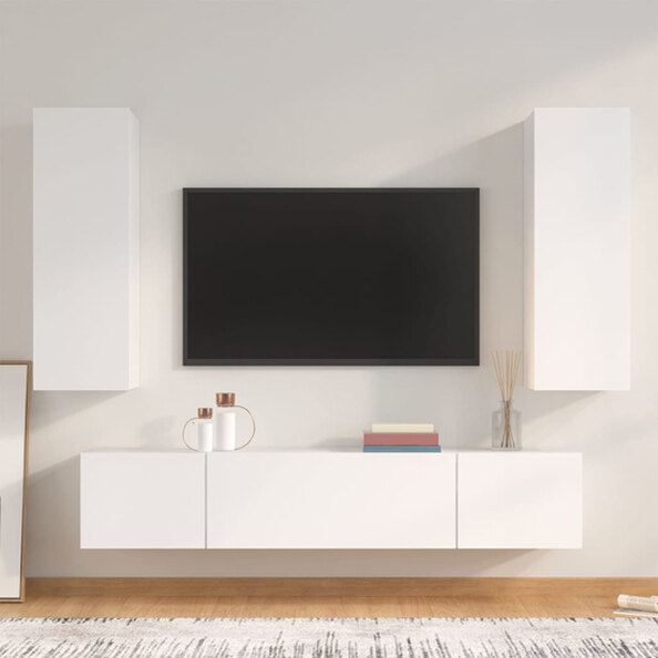 Paidi Wooden Living Room Furniture Set In White