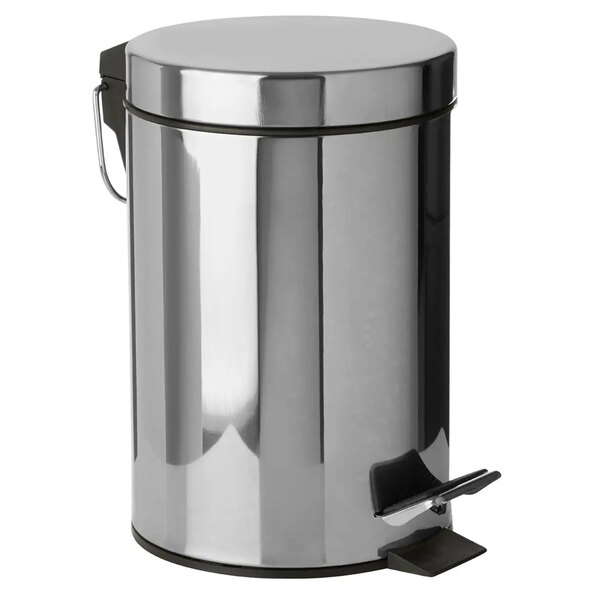 Parker Stainless Steel 3 Litre Pedal Bin In Silver
