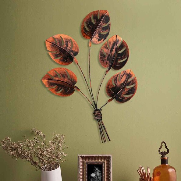 Parklane Metal Palms Bouquet Wall Art in Copper