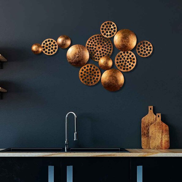 Parklane Metal Solaris Orbital Wall Art in Copper