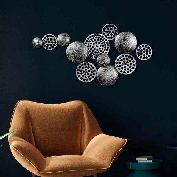 Parklane Metal Solaris Orbital Wall Art in Silver