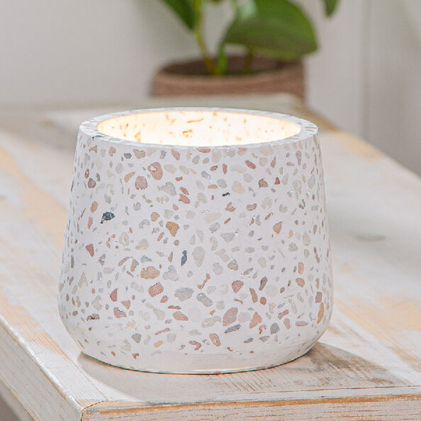 Parklane Terrace Round Stormlight Vase in White