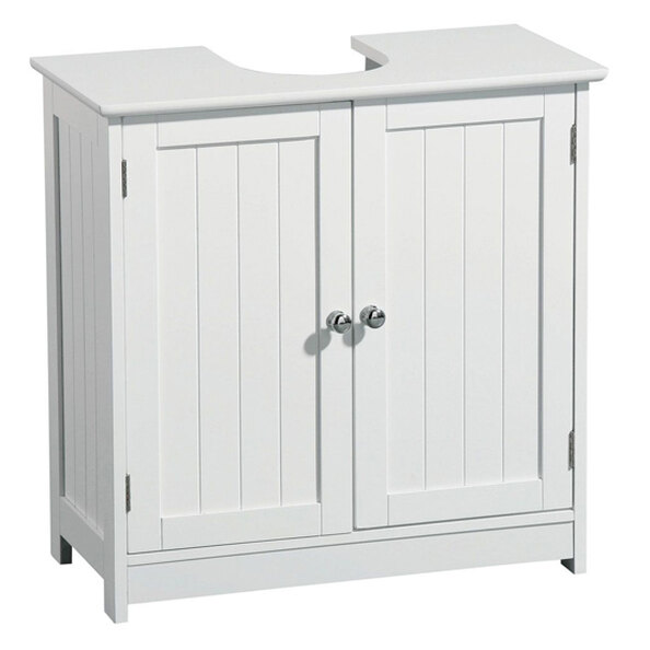 Partland Wooden Under Sink Cabinet In White