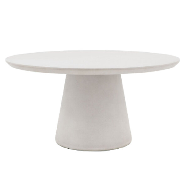 Payson Glass Concrete Round Dining Table In Linen