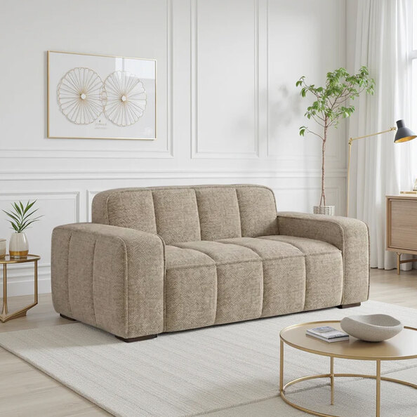 Pelaro Fabric 2 Seater Sofa in Beige