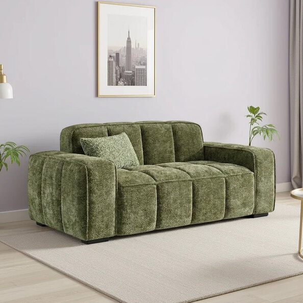 Pelaro Fabric 2 Seater Sofa in Olive Green