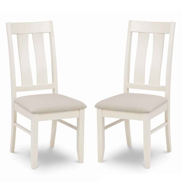 Penrose Ivory Wooden Dining Chairs in Pair