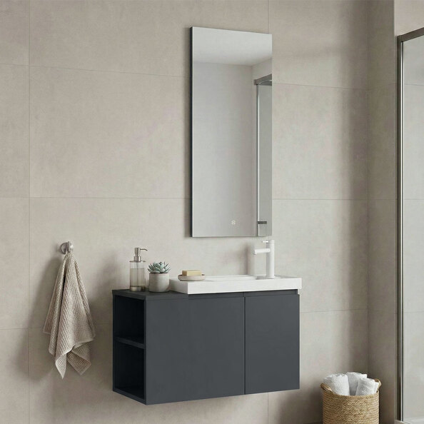 Perla Wooden Bathroom Furniture Set in Matte Anthracite