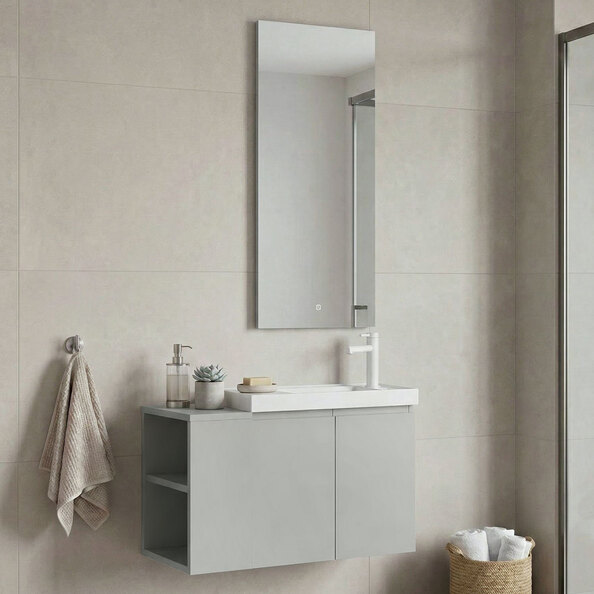Perla Wooden Bathroom Furniture Set in Matte Cashmere
