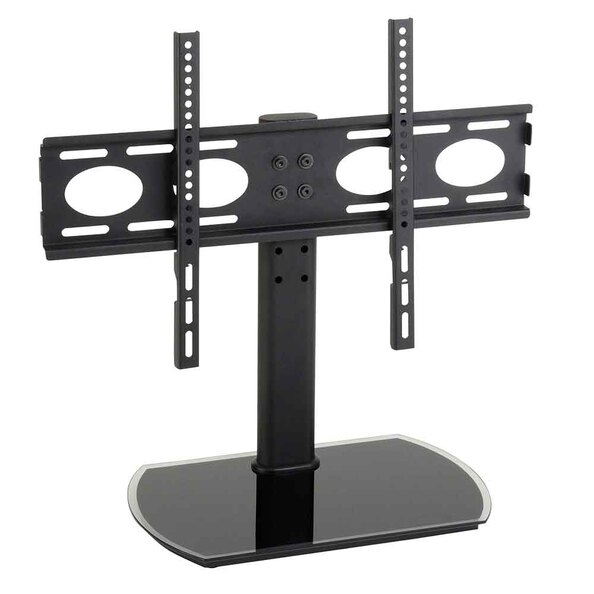 Perth 65'' Universal Fixed TV Stand Mount Bracket with Black Glass Base