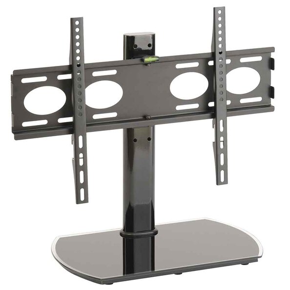 Perth 65'' Universal Swivel TV Stand Mount Bracket with Black Glass Base